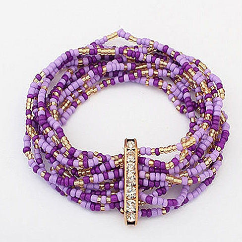 Bohemian Bead Bracelet in Springy Colors - 740016267300
