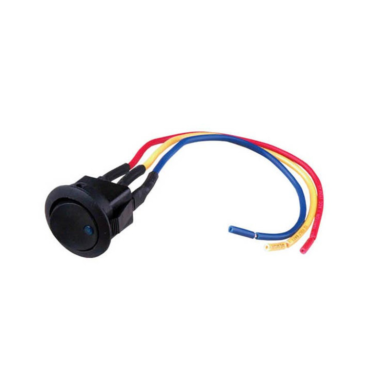 Nippon Mini Rocker Switch With 6" Lead Wire Blue Color Led - 784644750995