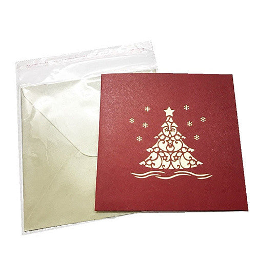 3D Christmas Tree with Ornaments Greeting Card Memories Treasured Forever - 702921586365