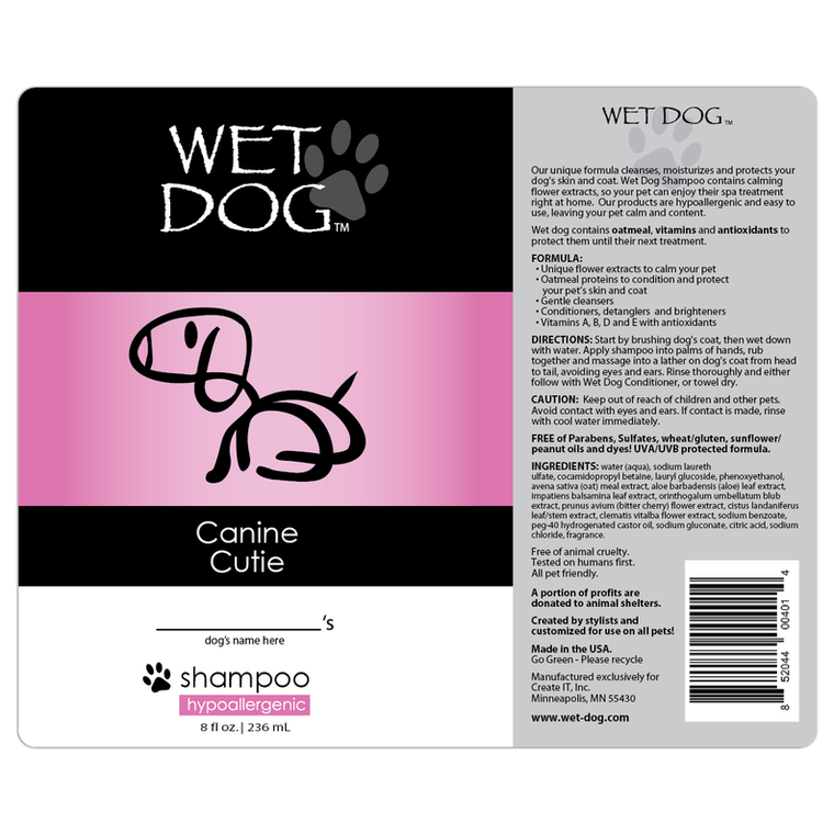 Wet Dog - Canine Cutie Calming Shampoo for Dogs - 852044004014