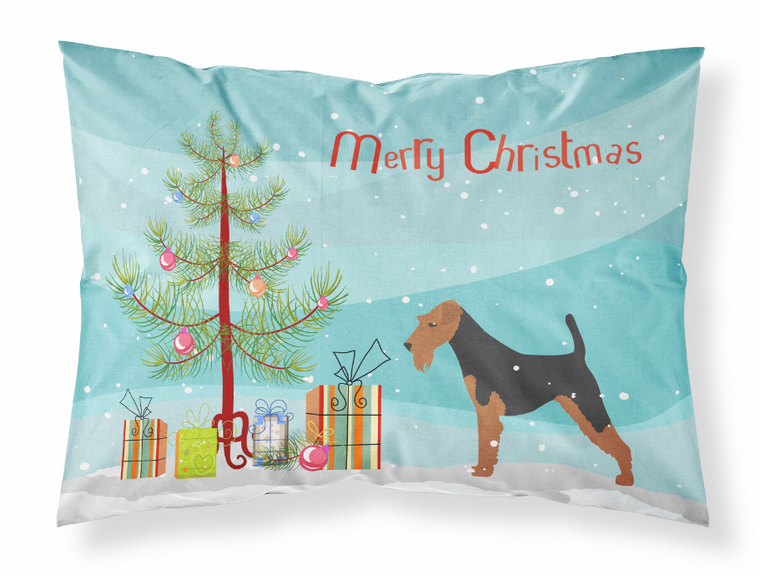 Merry Christmas Tree With Dog Fabric Standard Pillowcase - 638508478344
