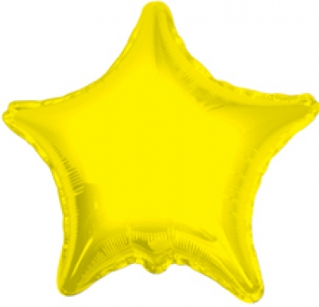 Yellow Star Mylar Balloon - 850037358939