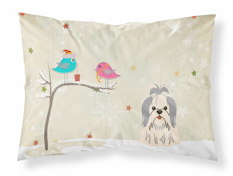 Carolines Treasures Christmas Presents between Friends Dog Fabric Standard Pillowcase, Moisture Wicking Material