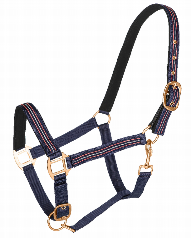 TuffRider Adjustable Nylon Breakaway Halter with Padded Crown and Rose Gold Hardware - 849913074773