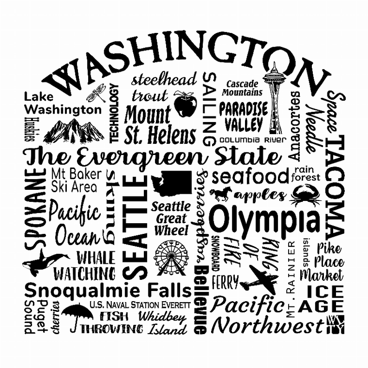 US State Destination Unisex T-shirt - Where Life Takes You (U-W) - 018391112663