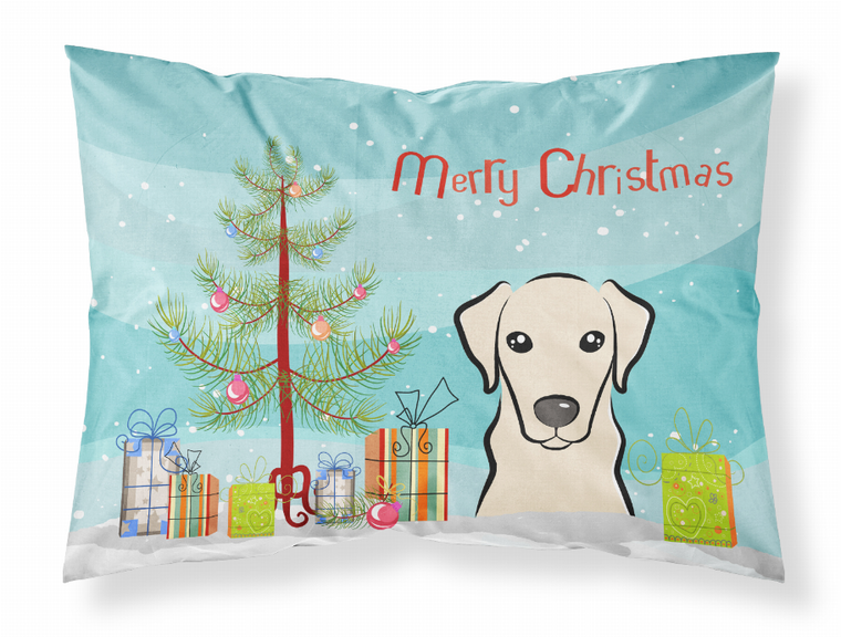 Carolines Treasures Christmas Dog Fabric Pillowcase, White, Standard Size, Cooling Moisture-Wicking Material