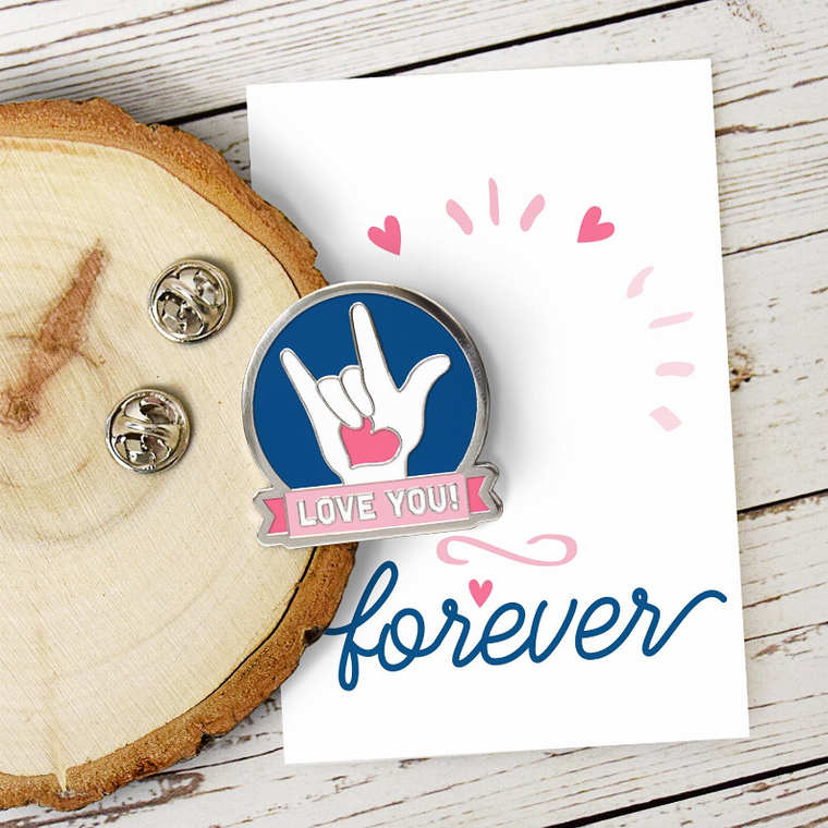 Love You - ASL or American Sign Language Enamel Pin - 787014242007