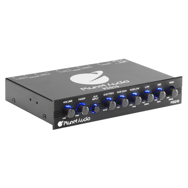 Planet Audio Half Din 4 Band Pre-amp Equalizer With Subwoofer Level Control - 636210300021