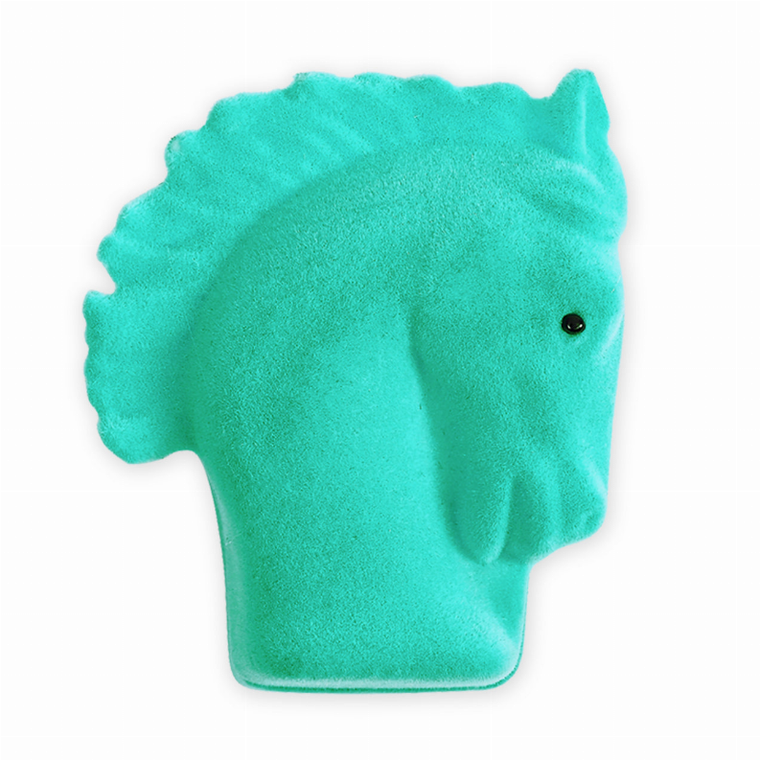 AWST Int'l Aqua Rhinestone Horseshoe Necklace with Horse Head Gift Box - 840862016449