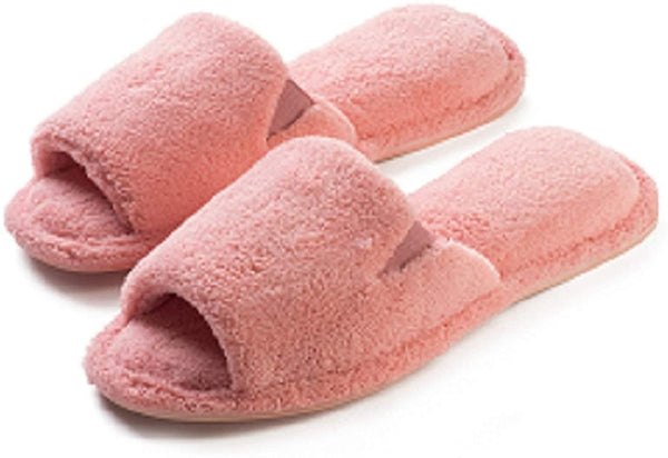 Roxoni Ultra Soft Spa Slippers for Women Cozy, Fuzzy Terry Bathroom, House and Shower Shoes - 049103017649