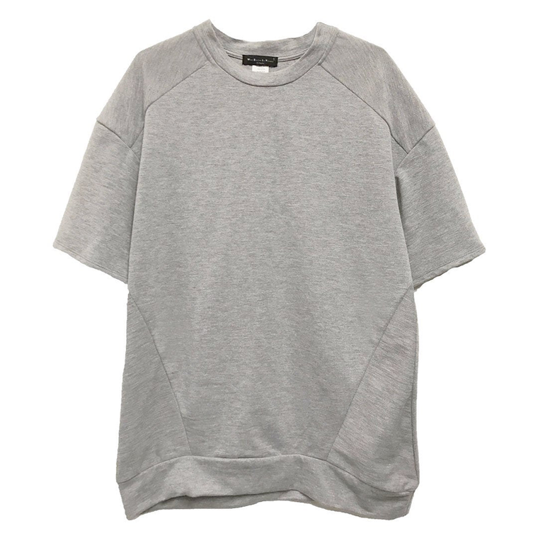 REVERSE FRENCH TERRY TEE- GREY - 635661372762
