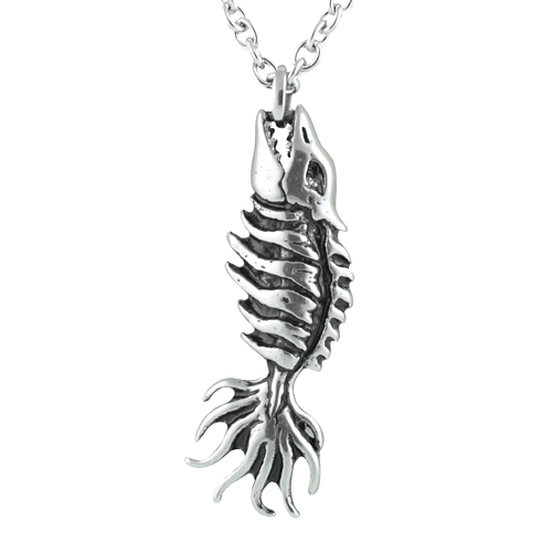 Skeletal Swimmer Necklace - 734130258764