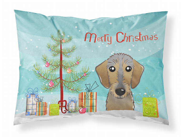 Carolines Treasures, Inc Christmas Tree and Dog Fabric Standard Pillowcase, Moisture Wicking Material Advanced