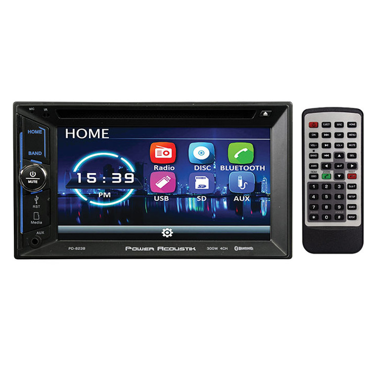 Power Acoustik 6.2" Double Din Dvd Receiver With Bluetooth - 709483053946