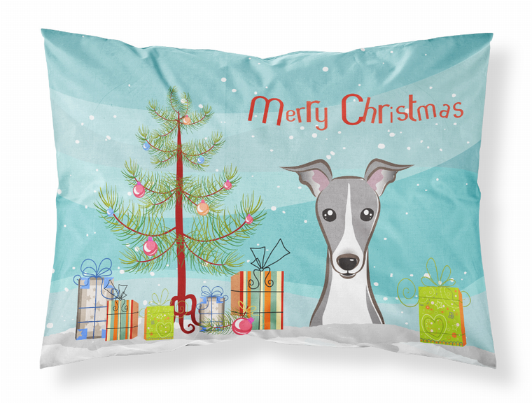 Carolines Treasures, Inc Christmas Tree and Dog Fabric Standard Pillowcase, White, Moisture Wicking Softness