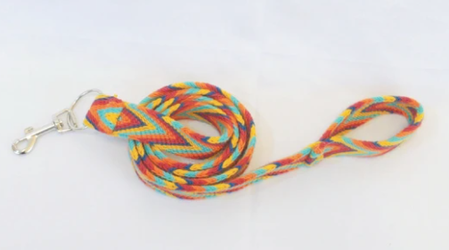 Multicolor Handmade Wayuu Pet Leash - 726029194996