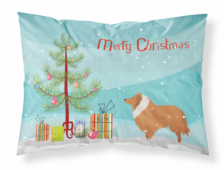 Merry Christmas Tree With Dog Fabric Standard Pillowcase - 638508477934