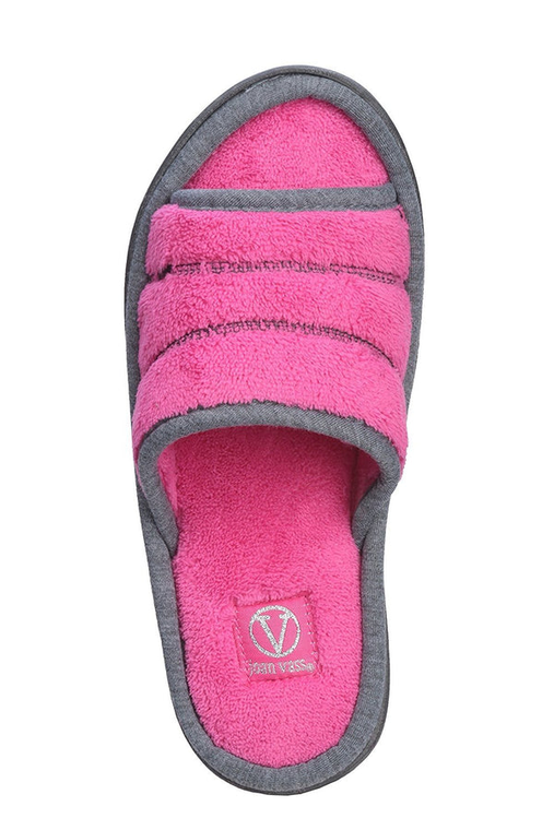 Roxoni Women's Open Toe Memory Foam Slippers with Contrast Design -Sizes 6 to 11 -style #2188 - 491089957602