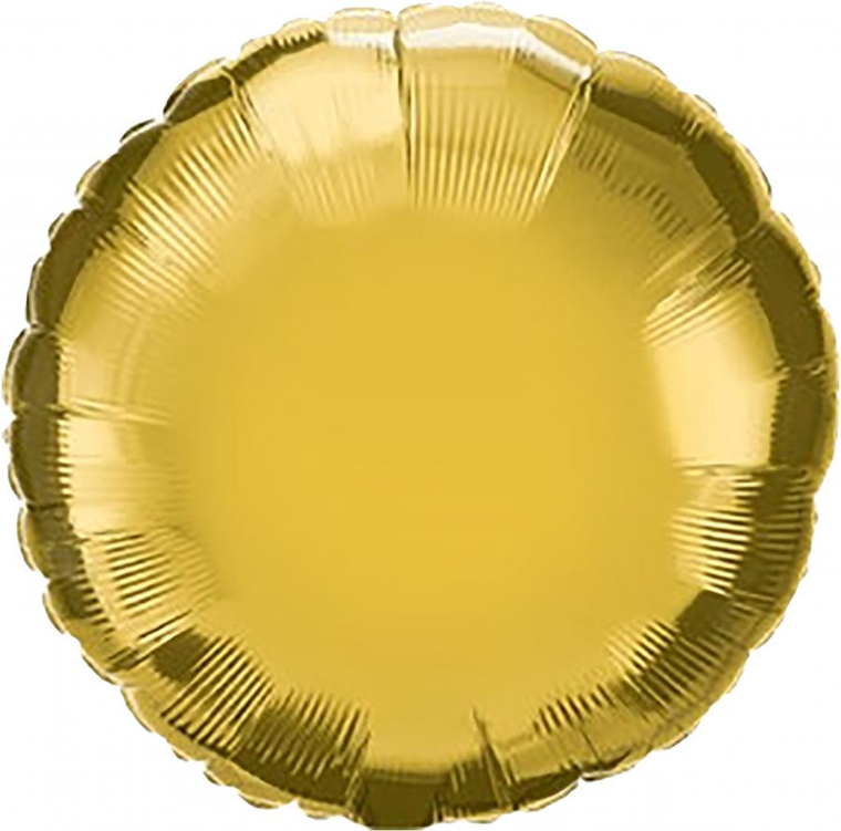 Gold Round Mylar Balloon - 850048023819