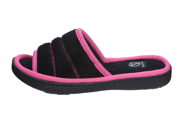 Roxoni Women's Open Toe Memory Foam Slippers with Contrast Design -Sizes 6 to 11 -style #2197 - 491089997611