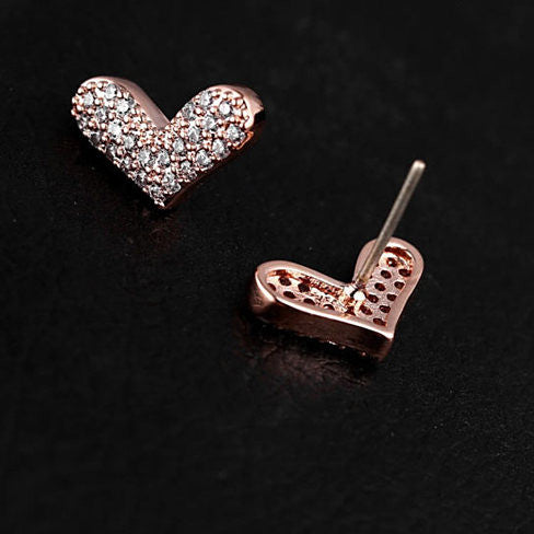 Heart Beats  The Pave Heart Earrings - 740016273615