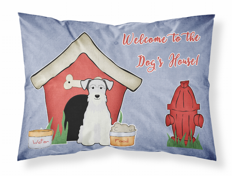 Caroline?s Treasures Dog House Collection Fabric Pillowcase, White Standard Size