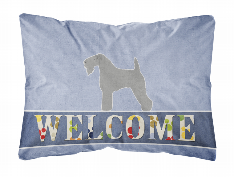 Welcome Dog Art Canvas Fabric Decorative Pillow - 638508701886