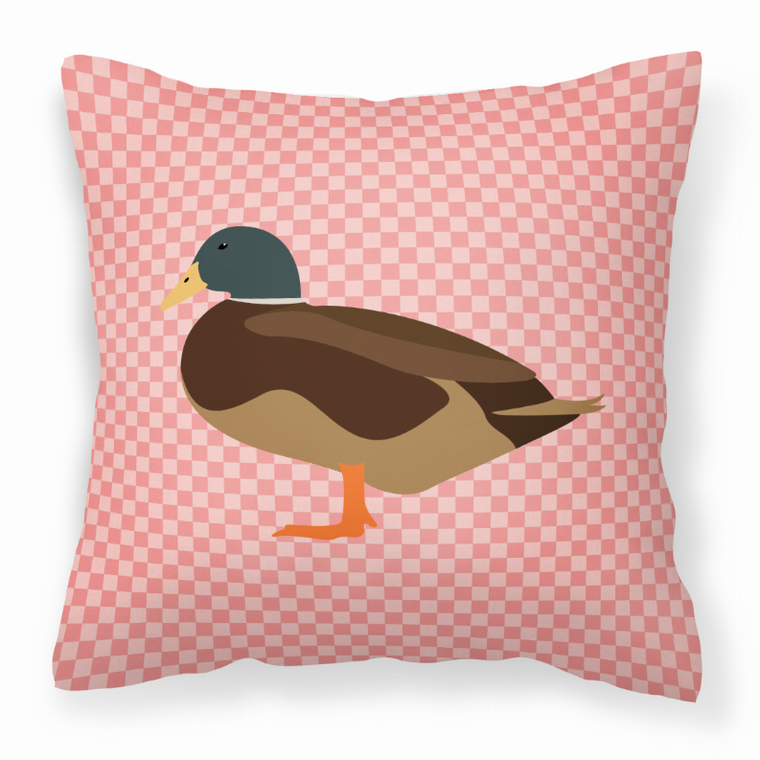 Pink Check Themed Fabric Decorative Pillow - 638508934727