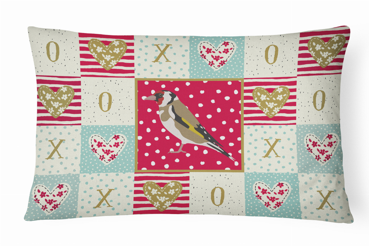 Carolines Treasures Birds Art Love Fabric Decorative Pillow, 12x16 Inches, Polyester, Cozy Stylish