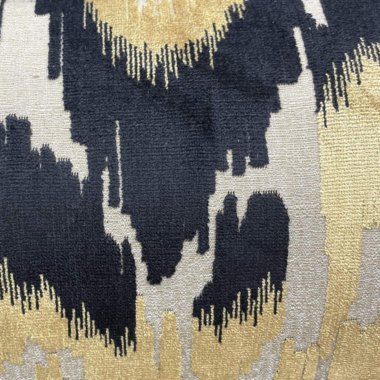 Plutus Brands Velvet Glamour Pillow Black Gold Cream Unique Handmade