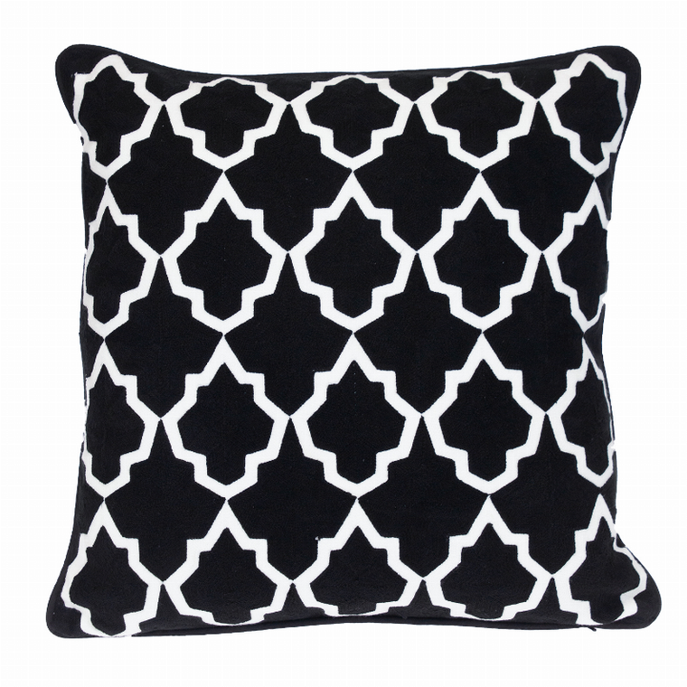 Parkland Collection Transitional Geometric Black 20" x 20" Pillow - 025773021540