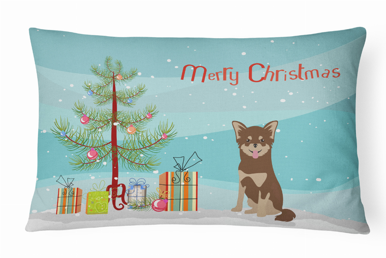 Christmas Tree Dog Art Canvas Fabric Decorative Pillow Style 2 - 194030035412