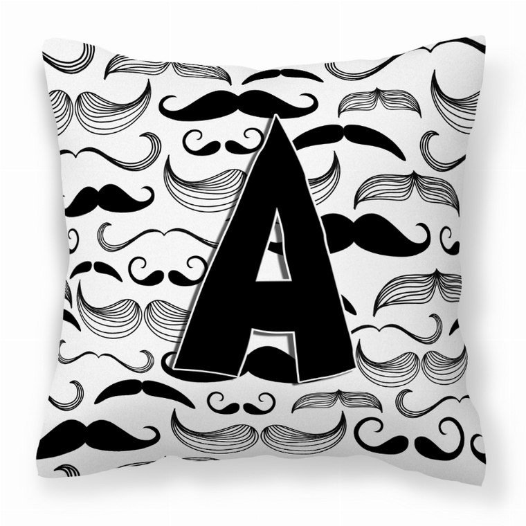Monogram Letter Moustache Fabric Decorative Pillow - 615872977536