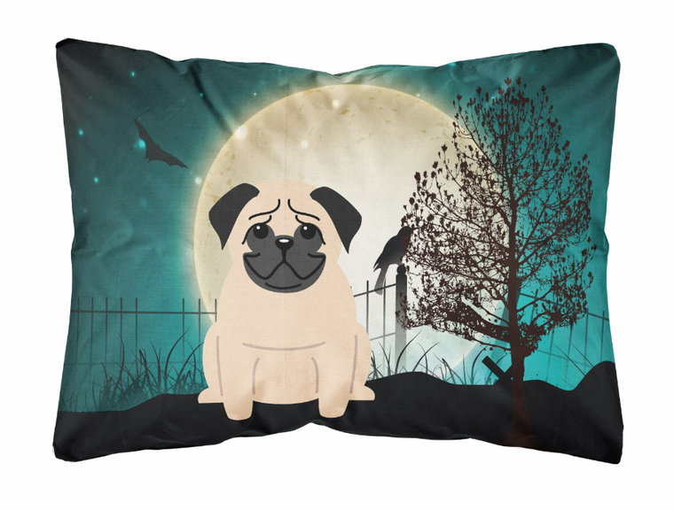 Caroline?s Treasures Halloween Dog Art Fabric Decorative Pillow - 12x16 Inches