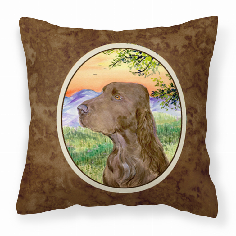Carolines Treasures Portrait Artwork with Dog Brown Fabric Decorative Pillow, Brown, soft playful