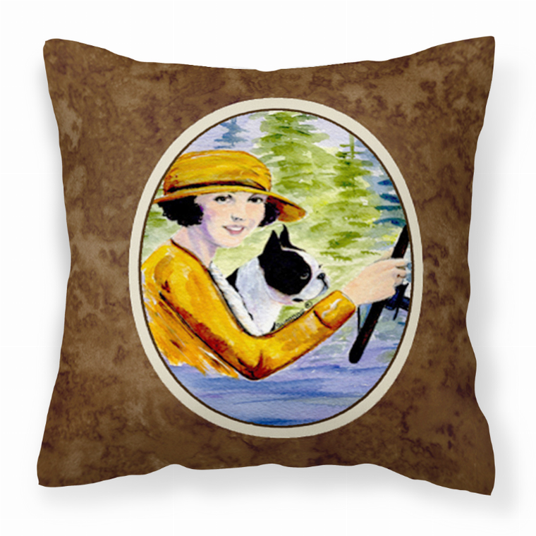 Dog Portrait/Landscape Painting Fabric Decorative Pillow - 615872505364