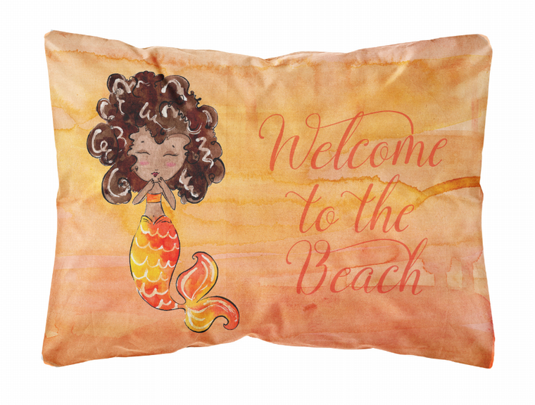 Mermaid Picture Canvas Fabric Decorative Pillow - 652259002757