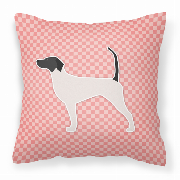 Dog Profile Checkerboard Design Fabric Decorative Pillow - 638508510785
