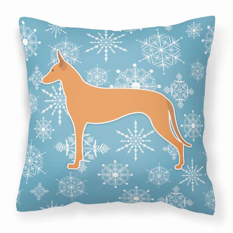 Winter Snowflake With Dog Fabric Decorative Pillow - 638508514714