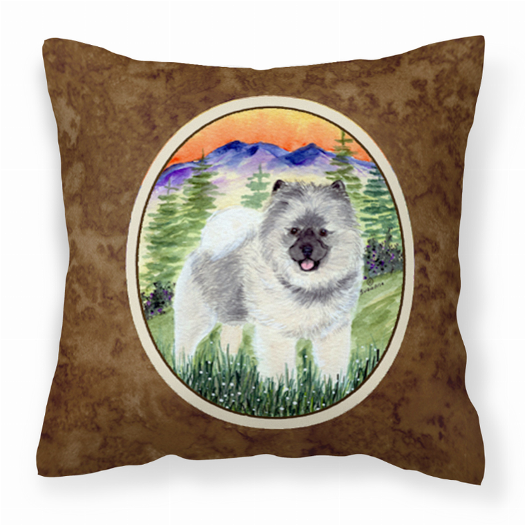 Portrait Artwork with Dog Brown Fabric Decorative Pillow - 615872503018