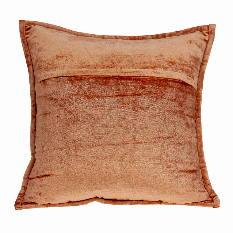 Parkland Collection Delphi Orange Solid Quilted Throw Pillow - 025773005298