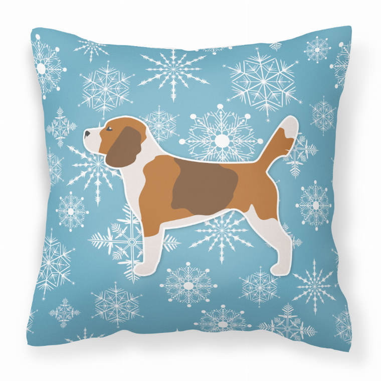 Winter Snowflake With Dog Fabric Decorative Pillow - 638508514936