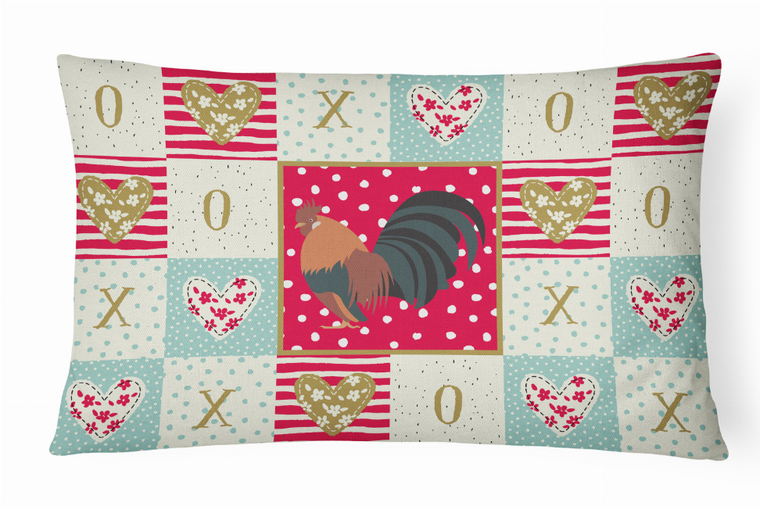 Carolines Treasures, Inc Bird Art Love Fabric Decorative Pillow, 12x16 Inches, Polyester, Soft Fun