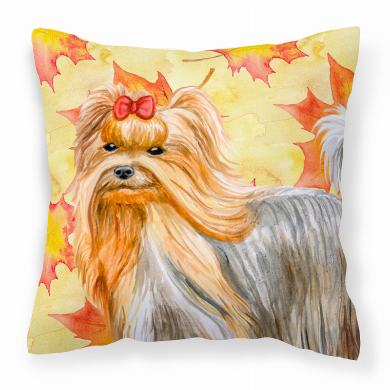 Fall Design with Dog Fabric Decorative Pillow - 652259220748