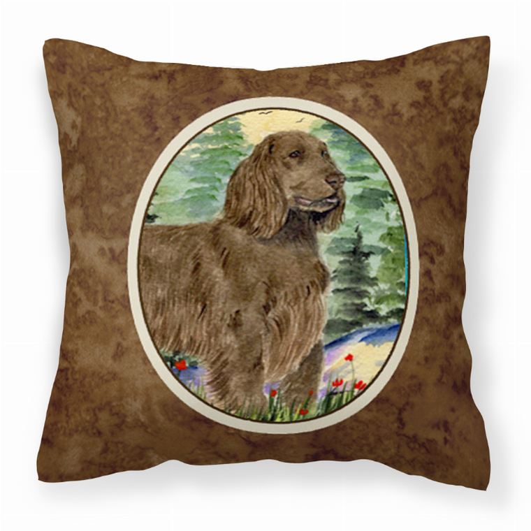 Carolines Treasures, Inc Portrait Artwork with Dog Brown Fabric Decorative Pillow, Brown Stylish Throw Pillow
