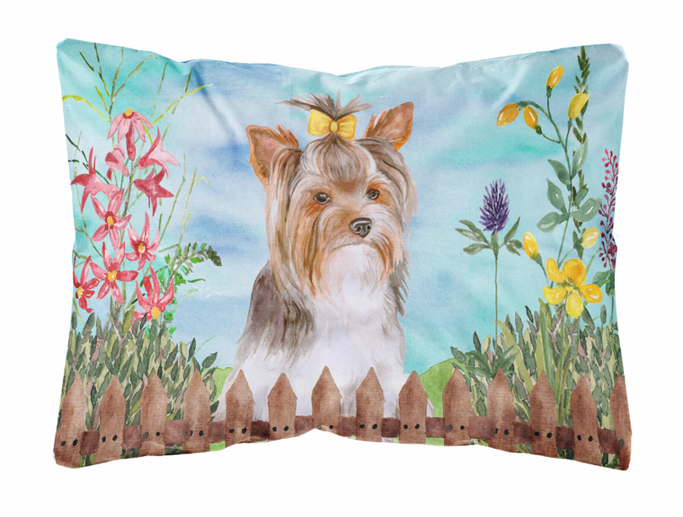 Spring Dog Art Canvas Fabric Decorative Pillow - 652259183319