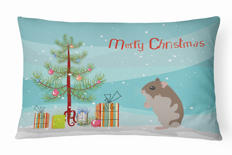 Carolines Treasures Animal Art Merry Christmas Canvas Fabric Decorative Pillow, Canvas, 12x16 Inches, Christmas Cheer