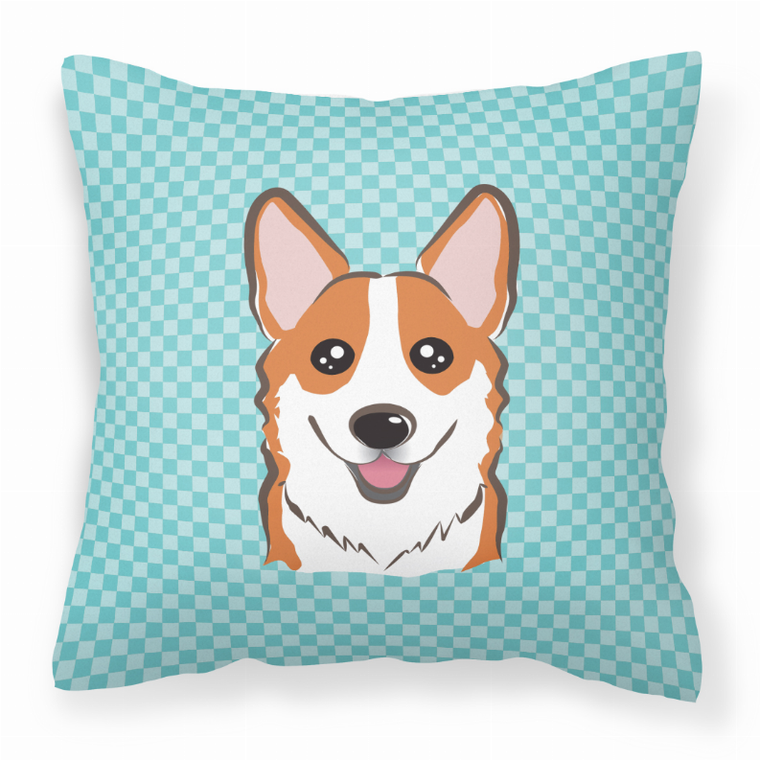 Dog Face Checkerboard Design Fabric Decorative Pillow - 615872896578