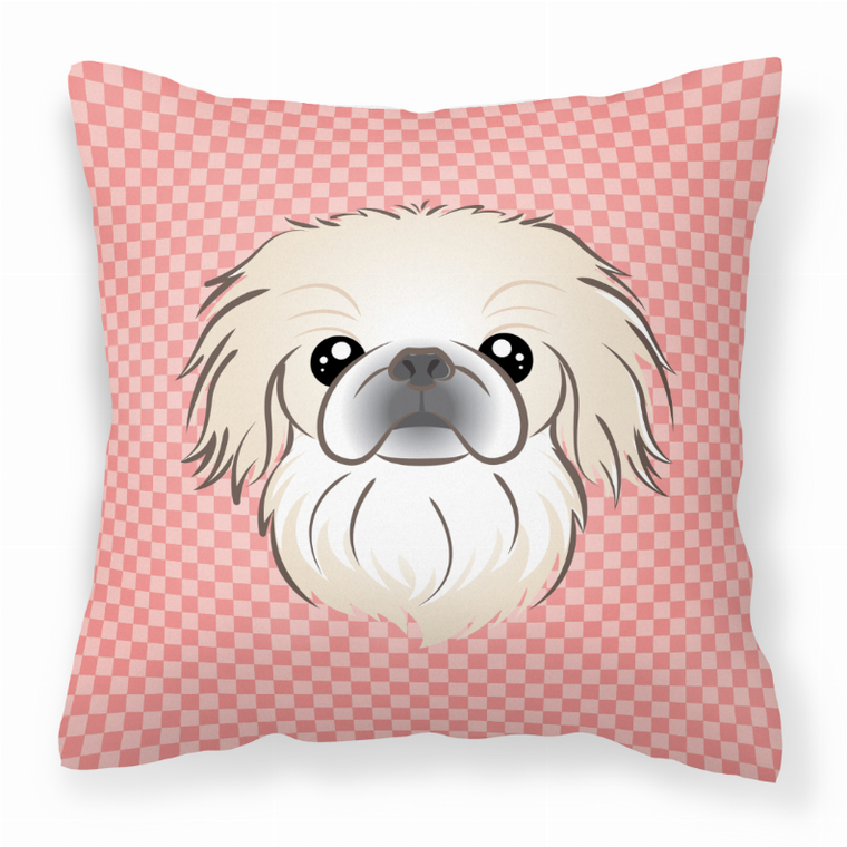 Carolines Treasures, Inc Checkerboard Print With Dog Fabric Decorative Pillow, 18x18 Inches, soft, colorful