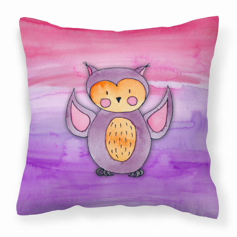 Owl Watercolor Fabric Decorative Pillow - 638508850706